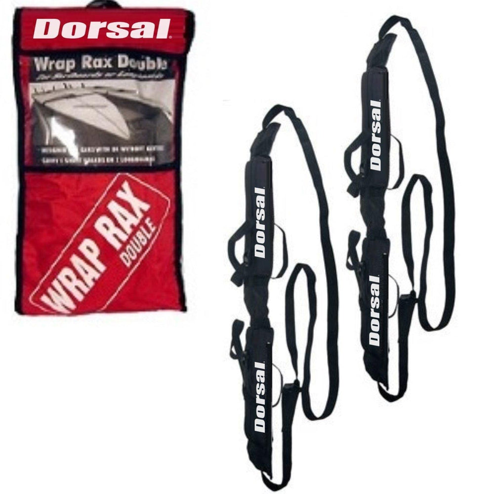 DORSAL Wrap Rax Double Surfboard Soft Roof Rack Pads with Straps