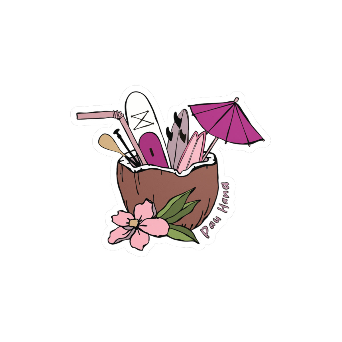 Aloha Vinyl Sticker - Pau Hana Surf Supply