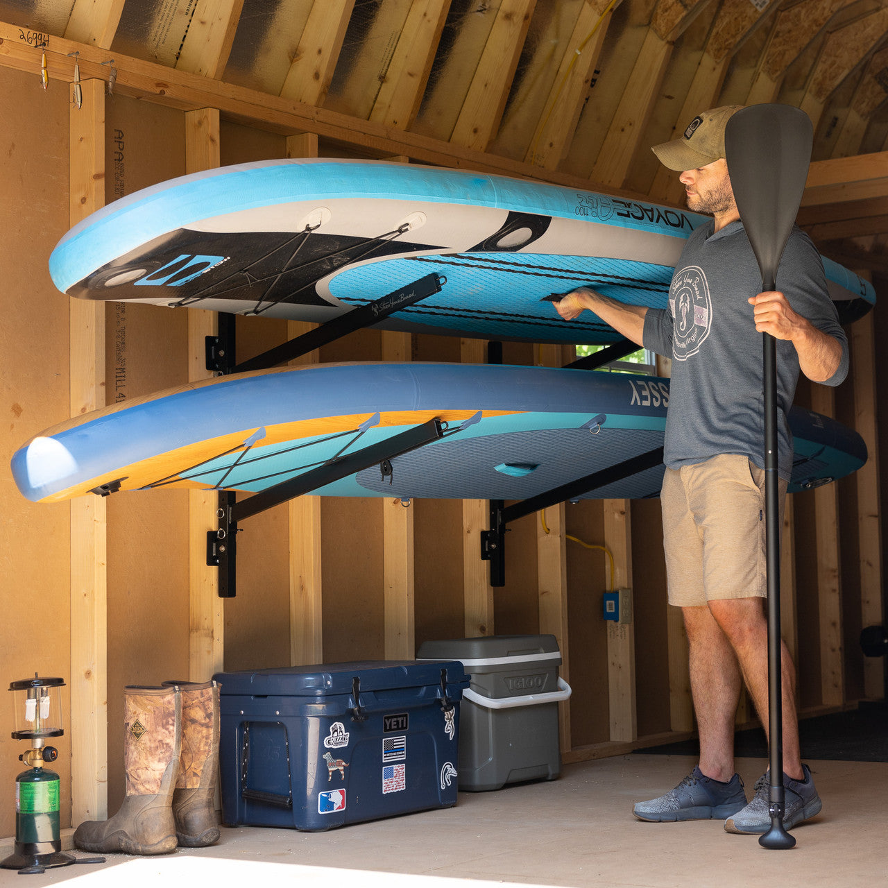 Kona SUP & Surfboard Storage | Indoor Adjustable Rack | 2 Level - Pau Hana Surf Supply