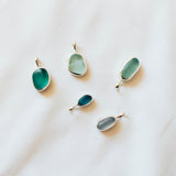 Blue Sea Glass Necklace (Handmade)