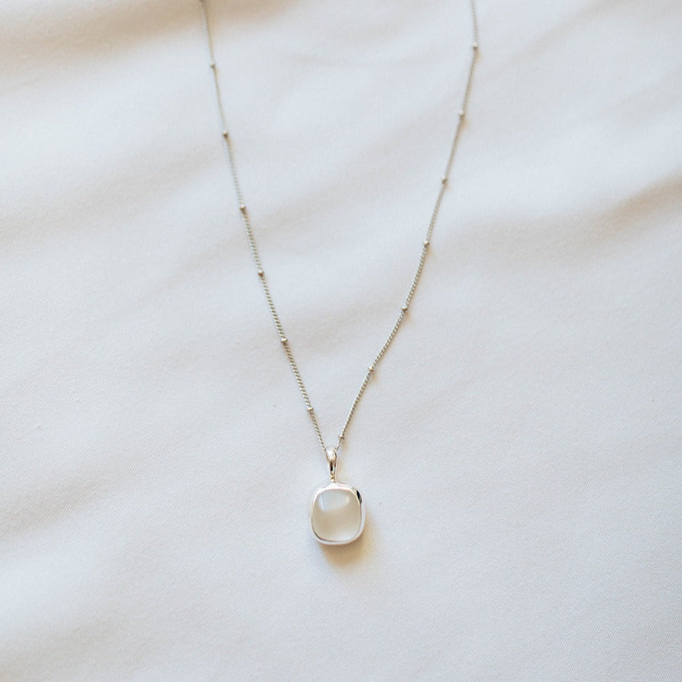 White Sea Glass Necklace (Handmade) - Pau Hana Surf Supply