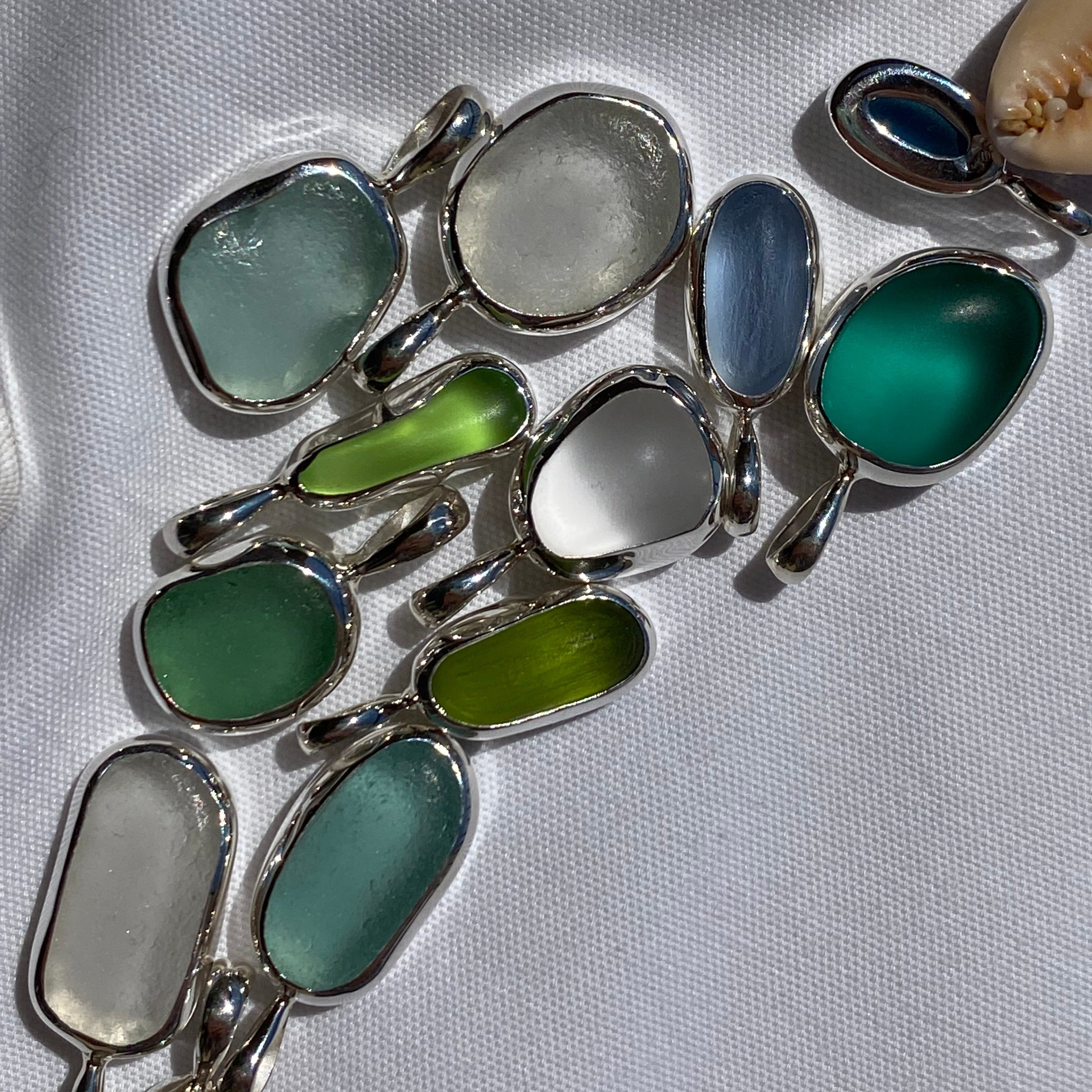 Blue Sea Glass Necklace (Handmade) - Pau Hana Surf Supply