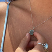 Blue Sea Glass Necklace (Handmade) - Pau Hana Surf Supply