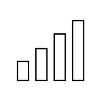 Simple black bar chart on a white background