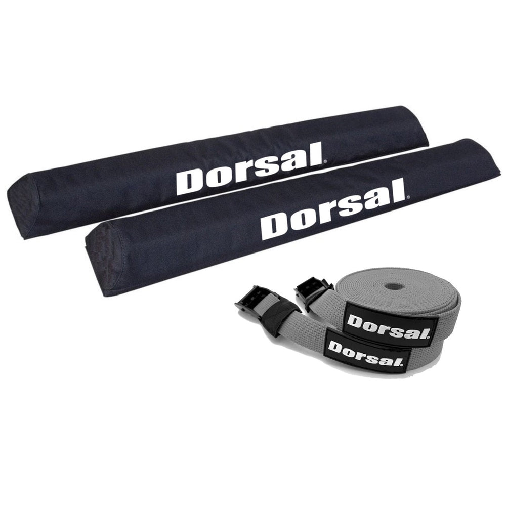 DORSAL Aero Roof Rack Pads with 15 ft Surf Straps - Pack of 4 for Car Surfboard Kayak SUP Long - Pau Hana Surf Supply