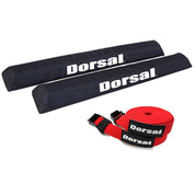 DORSAL Aero Roof Rack Pads with 15 ft Surf Straps - Pack of 4 for Car Surfboard Kayak SUP Long - Pau Hana Surf Supply