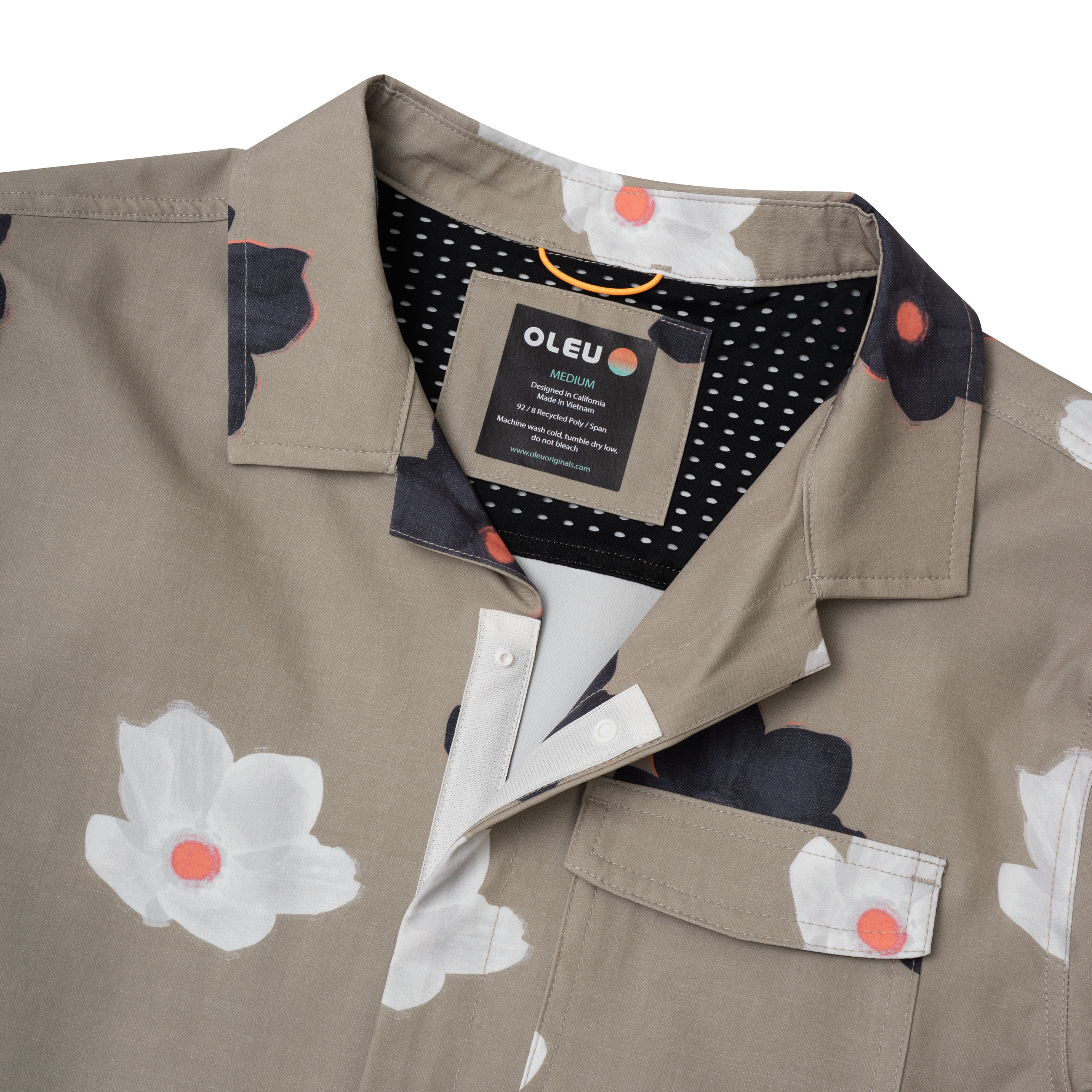 OLEU UV QUICK-DRY BOARDSHIRT - FLOATERS DARK SAND