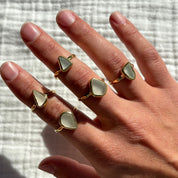 White Sea Glass Ring (Handmade) - Pau Hana Surf Supply