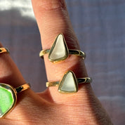 White Sea Glass Ring (Handmade) - Pau Hana Surf Supply