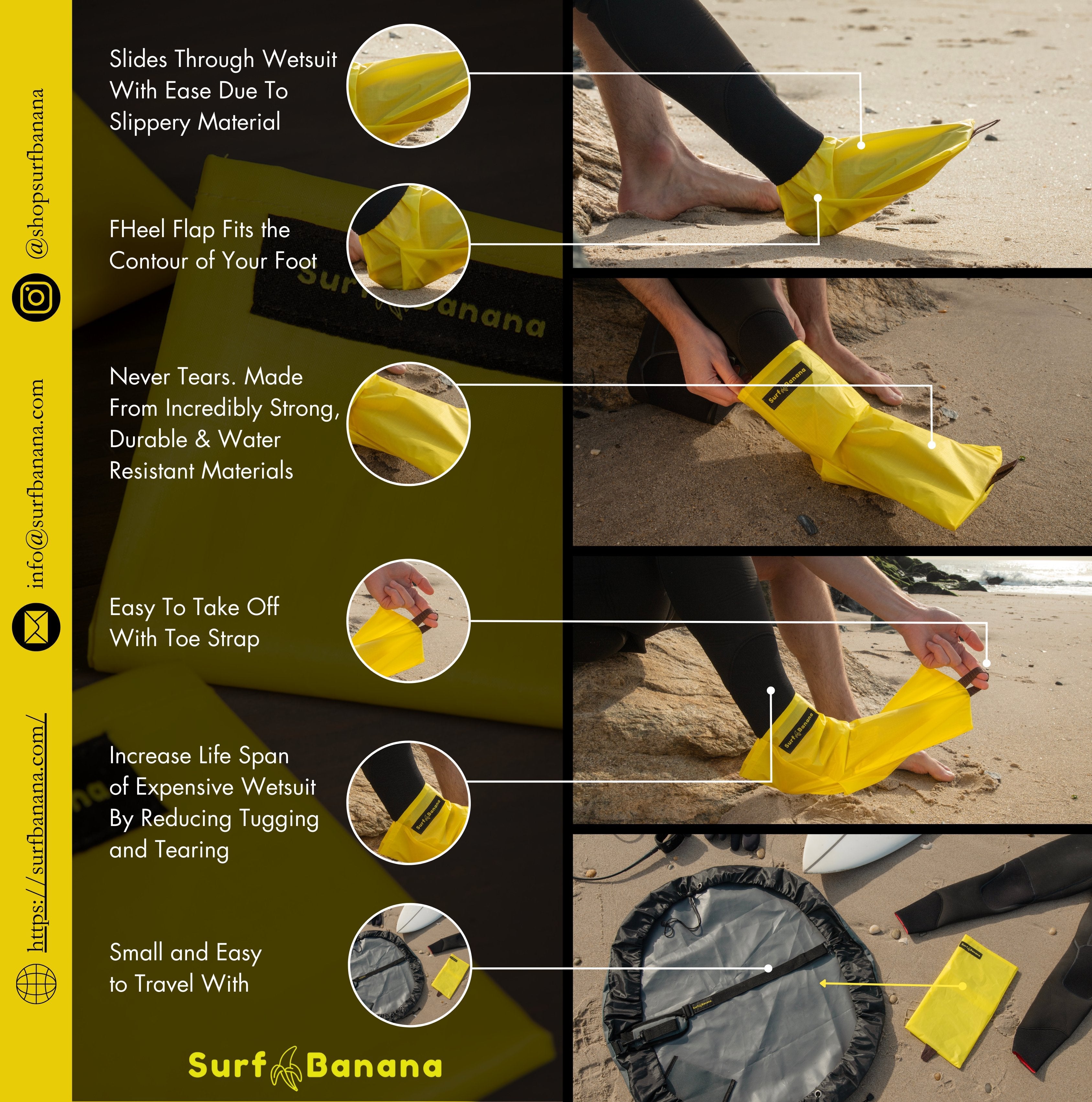 Surf Banana Sock - Slip Into Your Wetsuit With Ease - Pau Hana Surf Supply