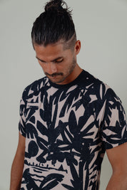 OLEU SUNSPORT™ UV TEE SHIRT - CARVINGS SANDSTONE