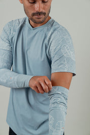 OLEU SUNSPORT™ UV ARM SLEEVES - RAINFOREST SEA GREEN