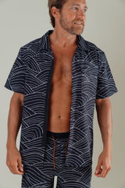 OLEU UV QUICK-DRY BOARDSHIRT - STORM CARBON