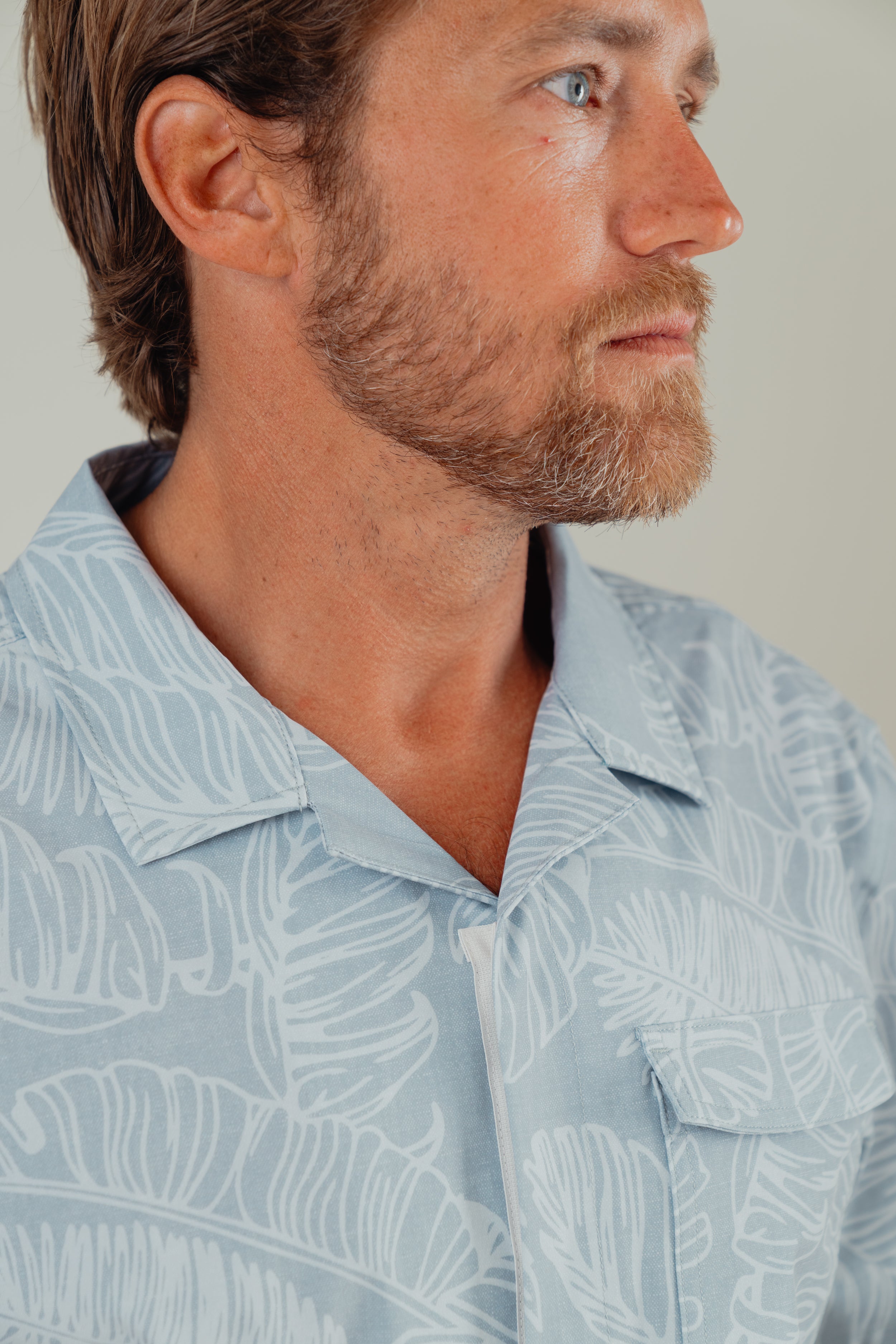 OLEU UV QUICK-DRY BOARDSHIRT - RAINFOREST SEA GREEN