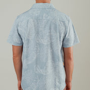 OLEU UV QUICK-DRY BOARDSHIRT - RAINFOREST SEA GREEN