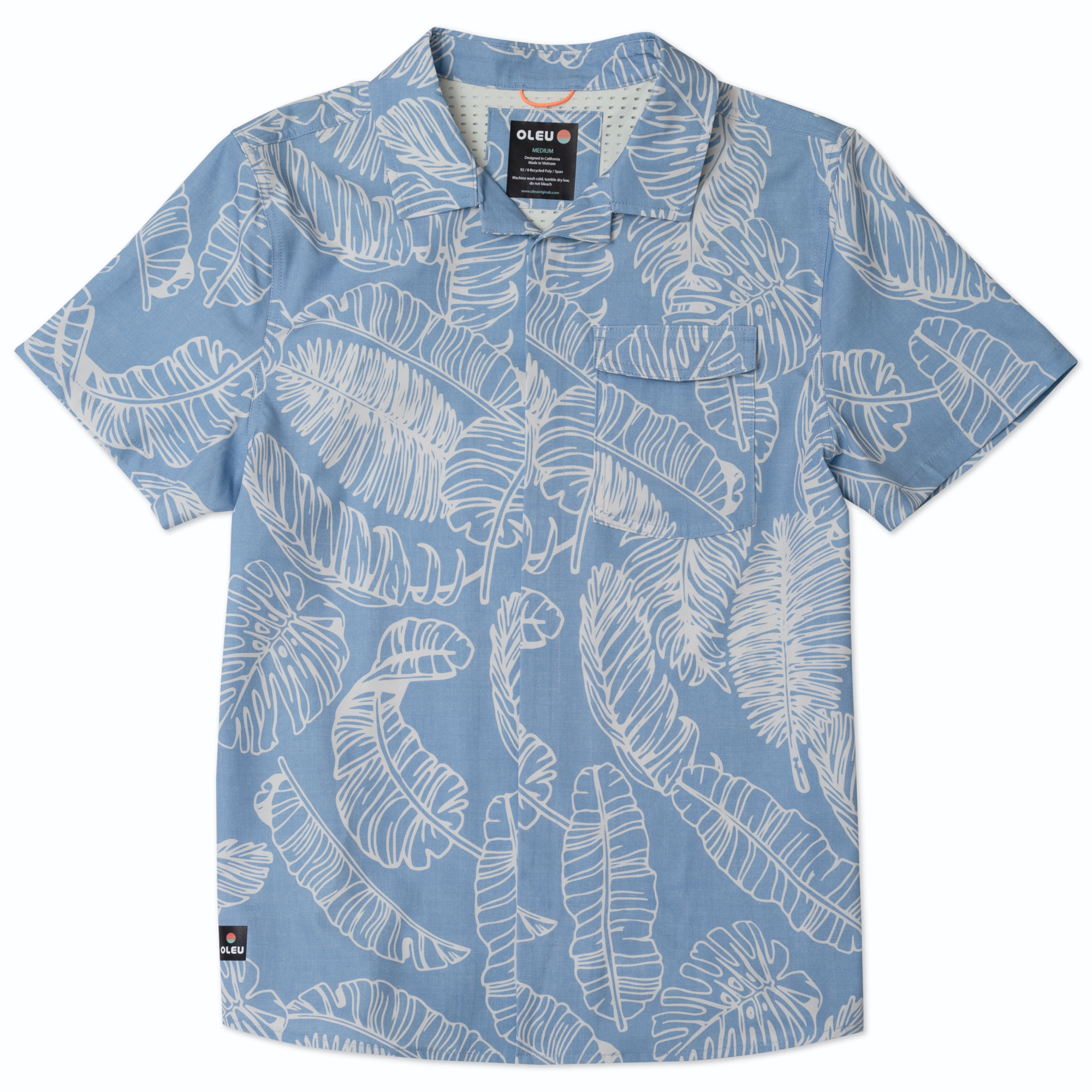 OLEU UV QUICK-DRY BOARDSHIRT - RAINFOREST CHAMBRAY