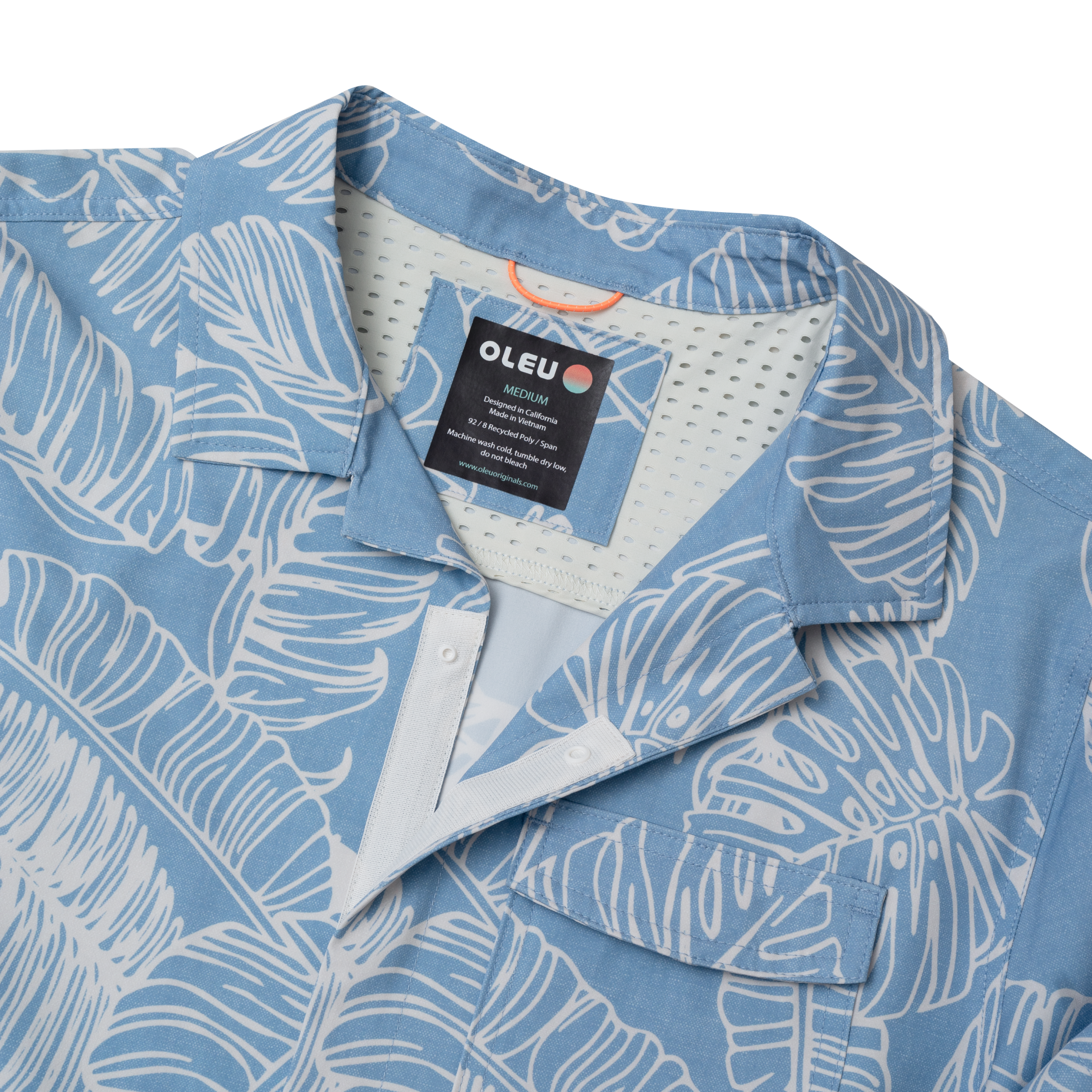 OLEU UV QUICK-DRY BOARDSHIRT - RAINFOREST CHAMBRAY