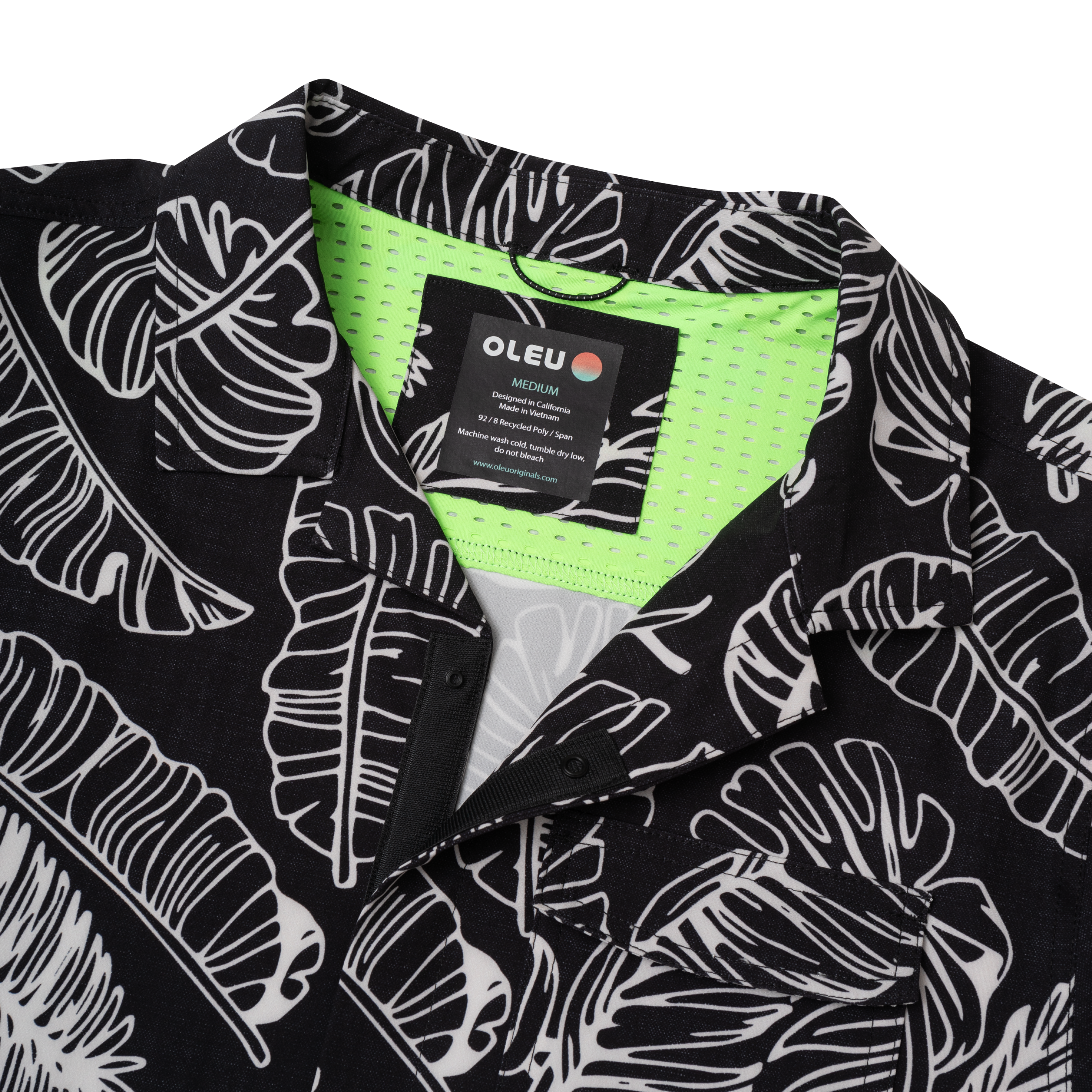 OLEU UV QUICK-DRY BOARDSHIRT - RAINFOREST JETT