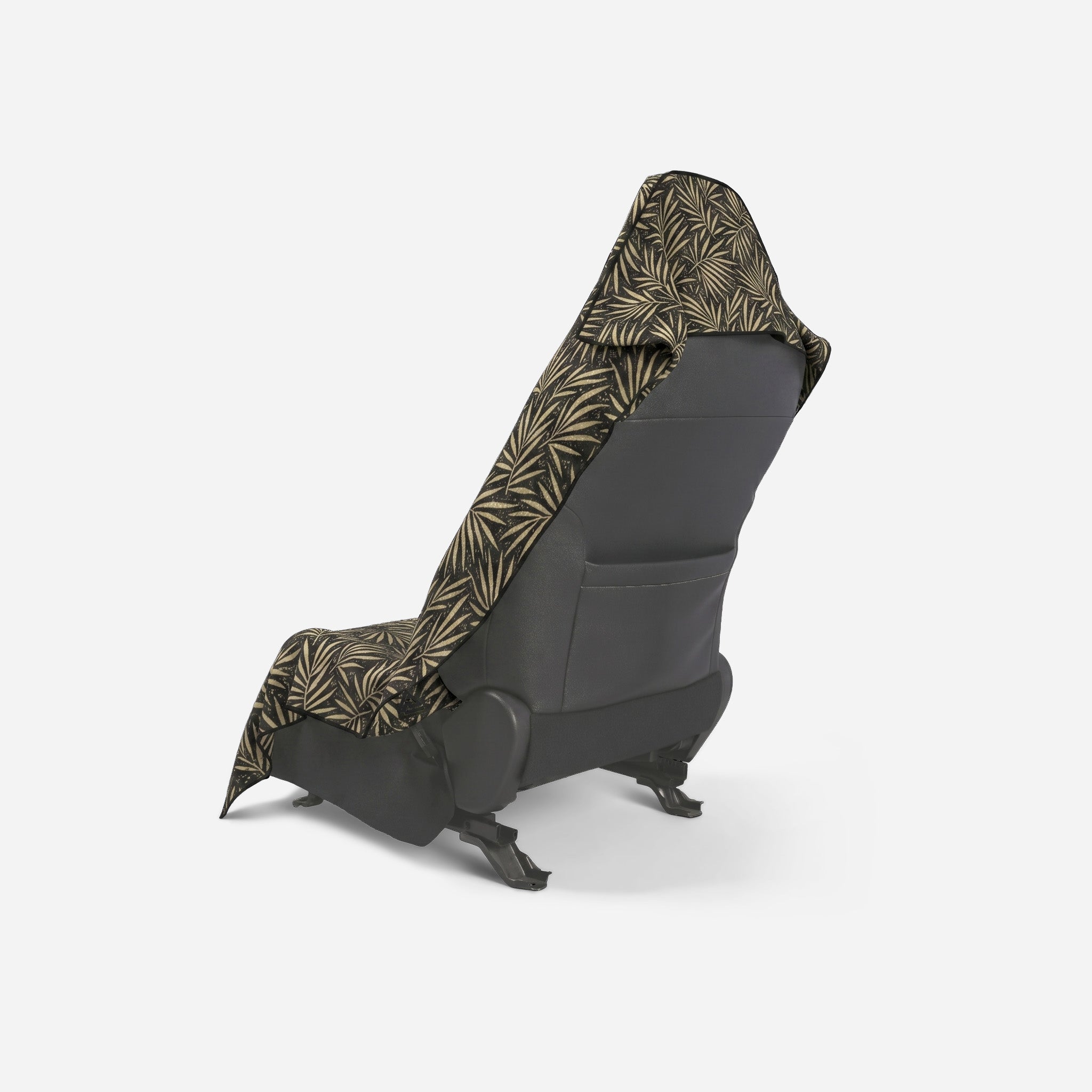 Nomadix Car Seat Cover Towel: Heritage Palm Black and Tan - Pau Hana Surf Supply