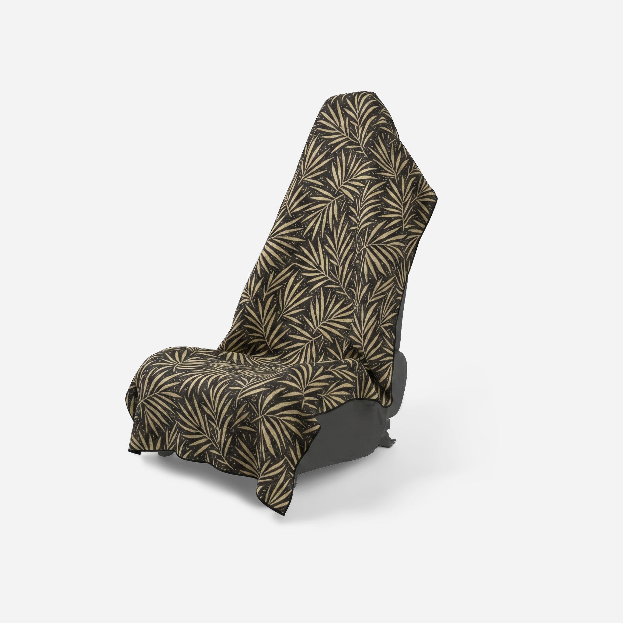 Nomadix Car Seat Cover Towel: Heritage Palm Black and Tan - Pau Hana Surf Supply