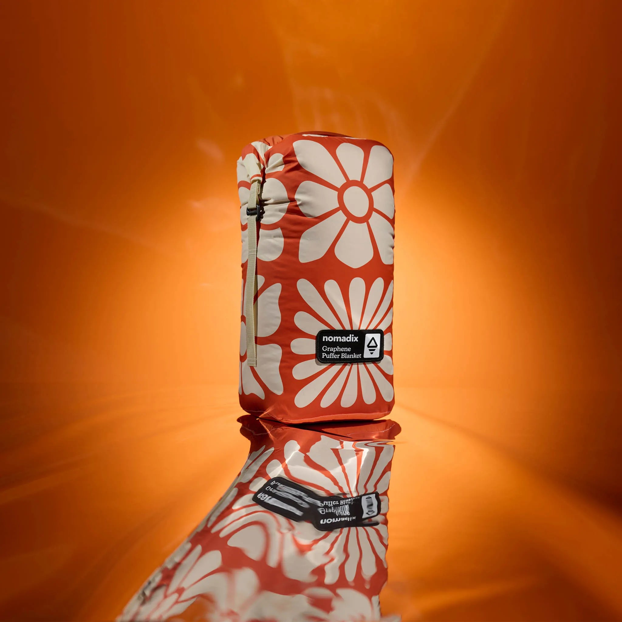 Graphene Puffer Blanket: Big Flowers Expedition Orange - Pau Hana Surf Supply