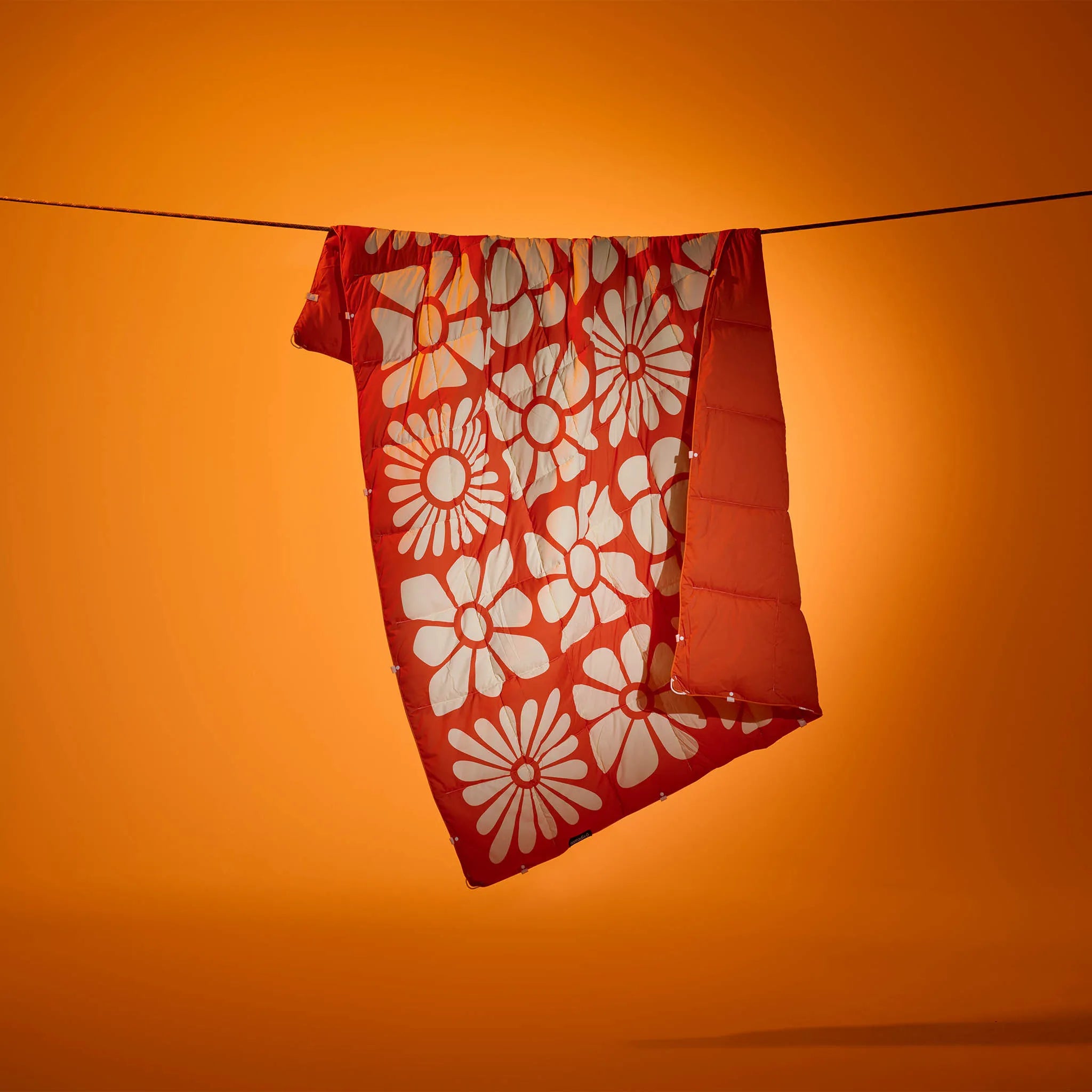 Graphene Puffer Blanket: Big Flowers Expedition Orange - Pau Hana Surf Supply