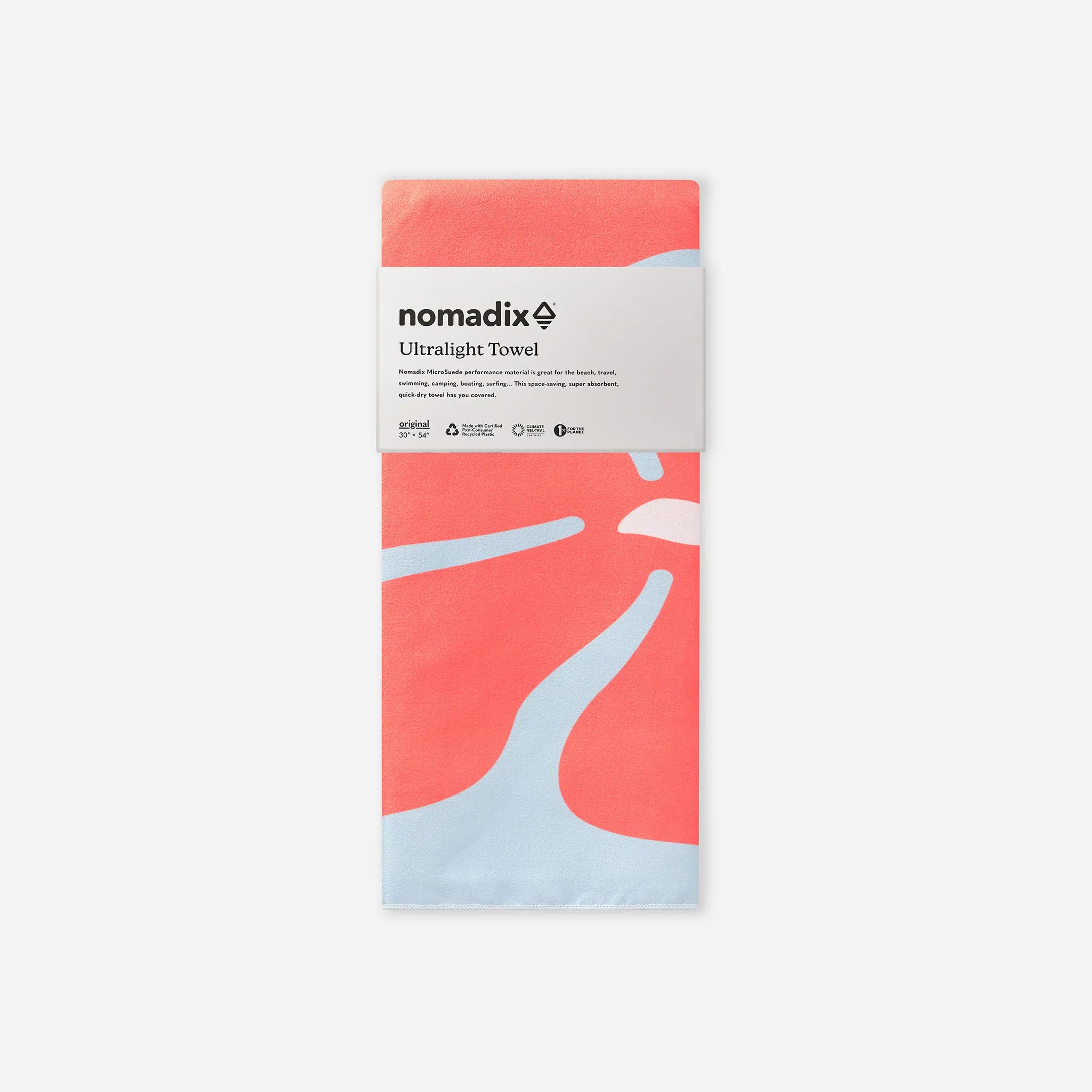 Nomadix Ultralight Towel: Happy Flowers Warm Blue Red - Pau Hana Surf Supply