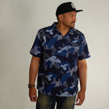 OLEU UV QUICK-DRY BOARDSHIRT - SEA CAMO MARINE