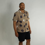 OLEU UV QUICK-DRY BOARDSHIRT - FLOATERS DARK SAND