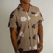 OLEU UV QUICK-DRY BOARDSHIRT - FLOATERS DARK SAND