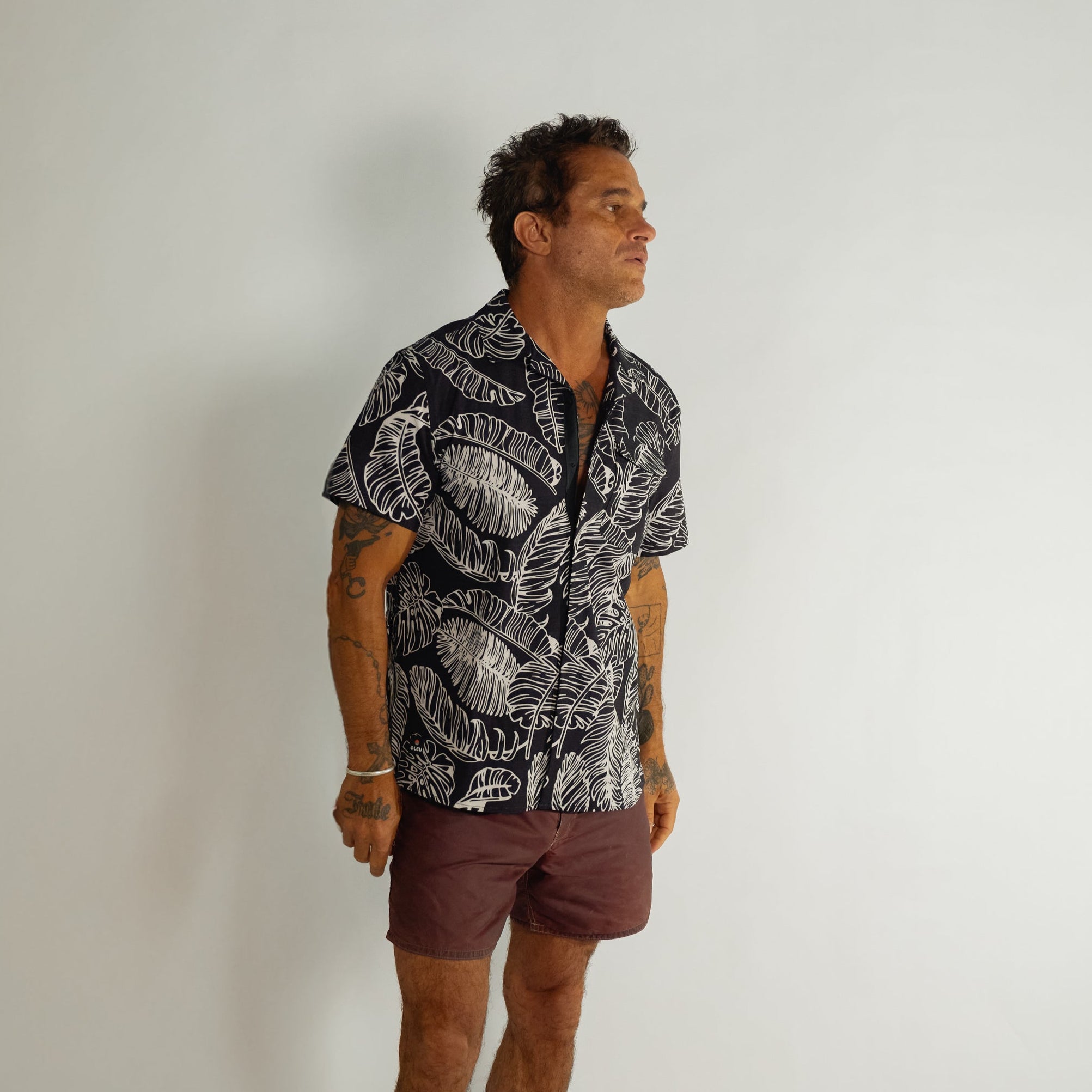 OLEU UV QUICK-DRY BOARDSHIRT - RAINFOREST JETT