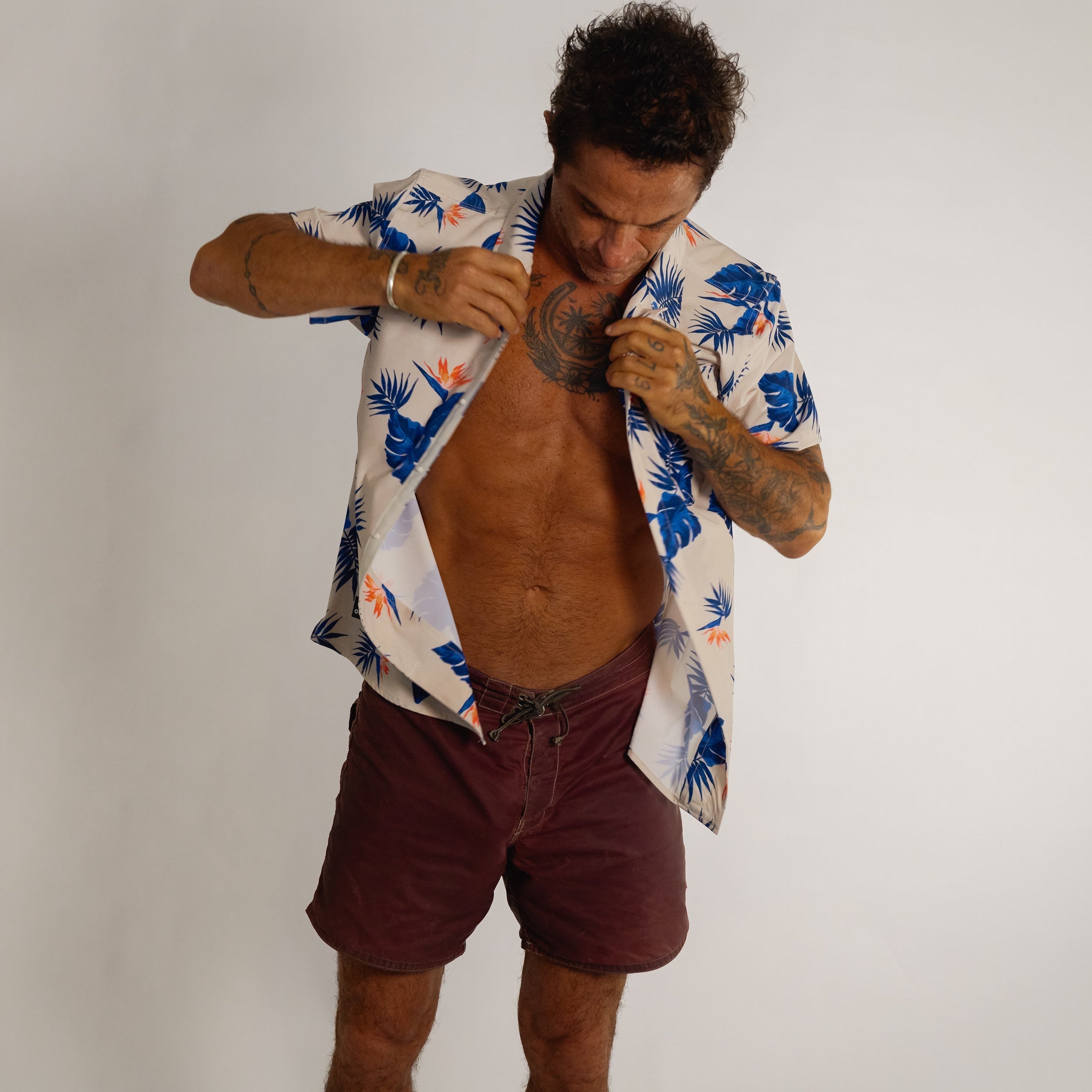 OLEU UV QUICK-DRY BOARDSHIRT - PARADISE SHELL