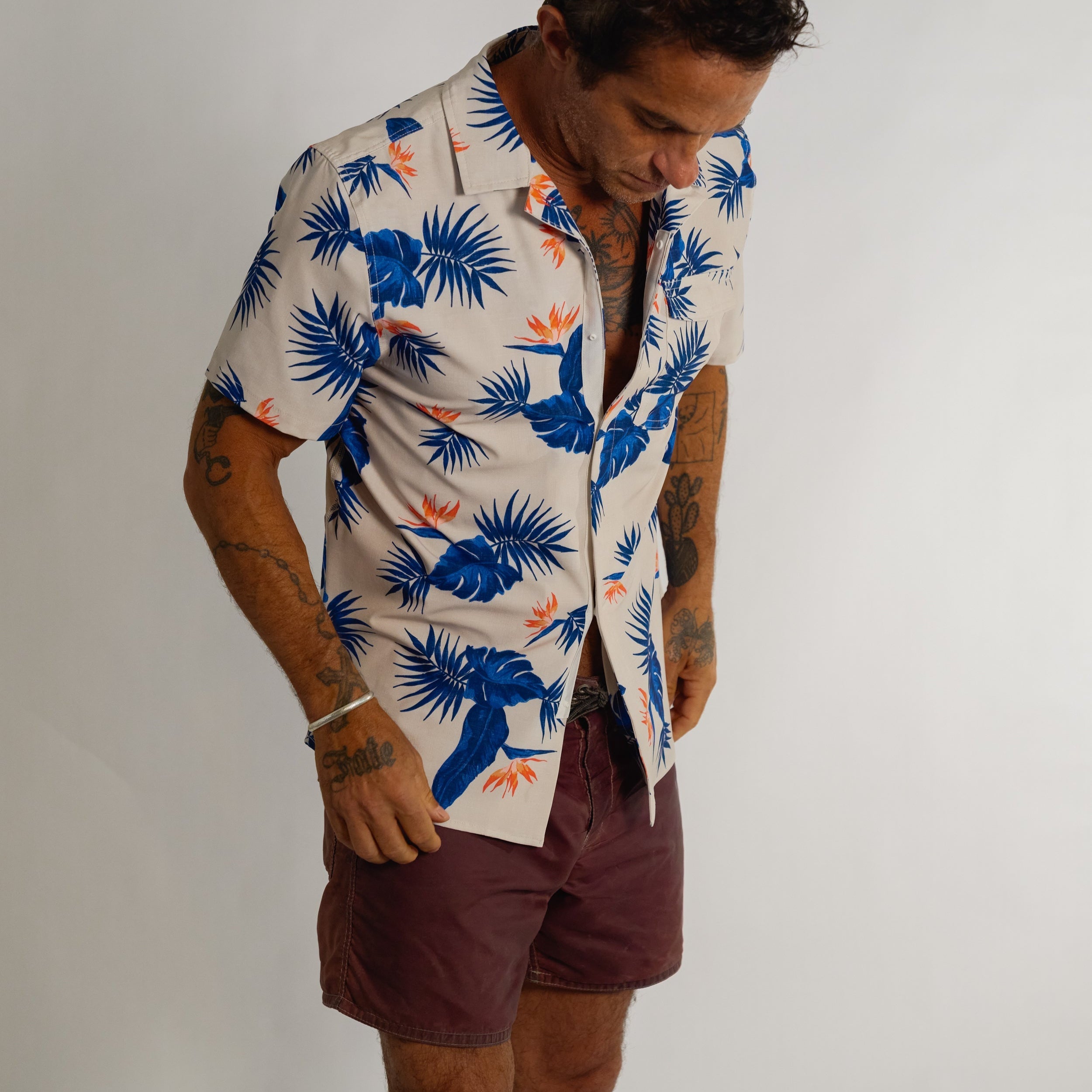 OLEU UV QUICK-DRY BOARDSHIRT - PARADISE SHELL