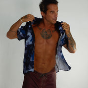 OLEU UV QUICK-DRY BOARDSHIRT - SEA CAMO MARINE