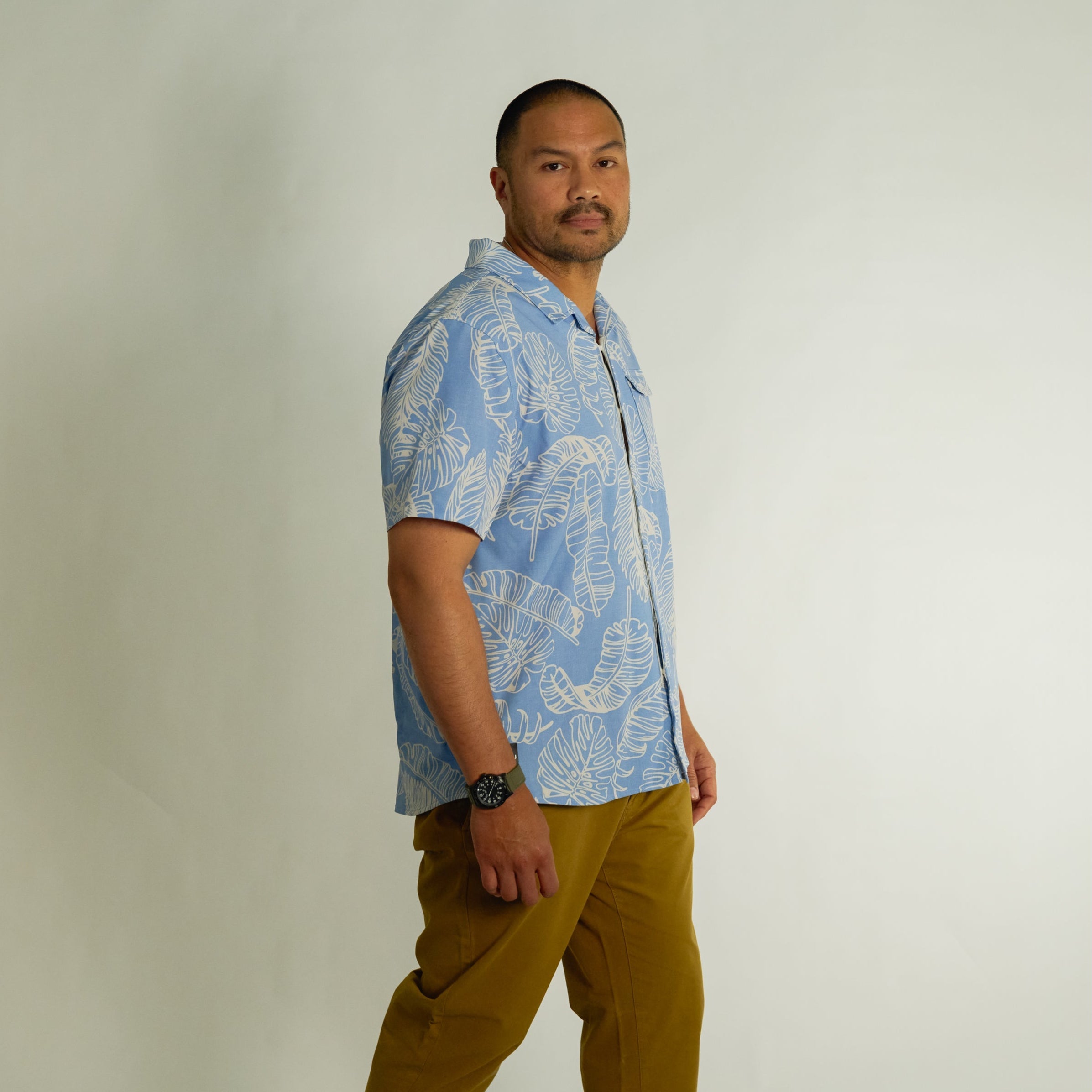 OLEU UV QUICK-DRY BOARDSHIRT - RAINFOREST CHAMBRAY
