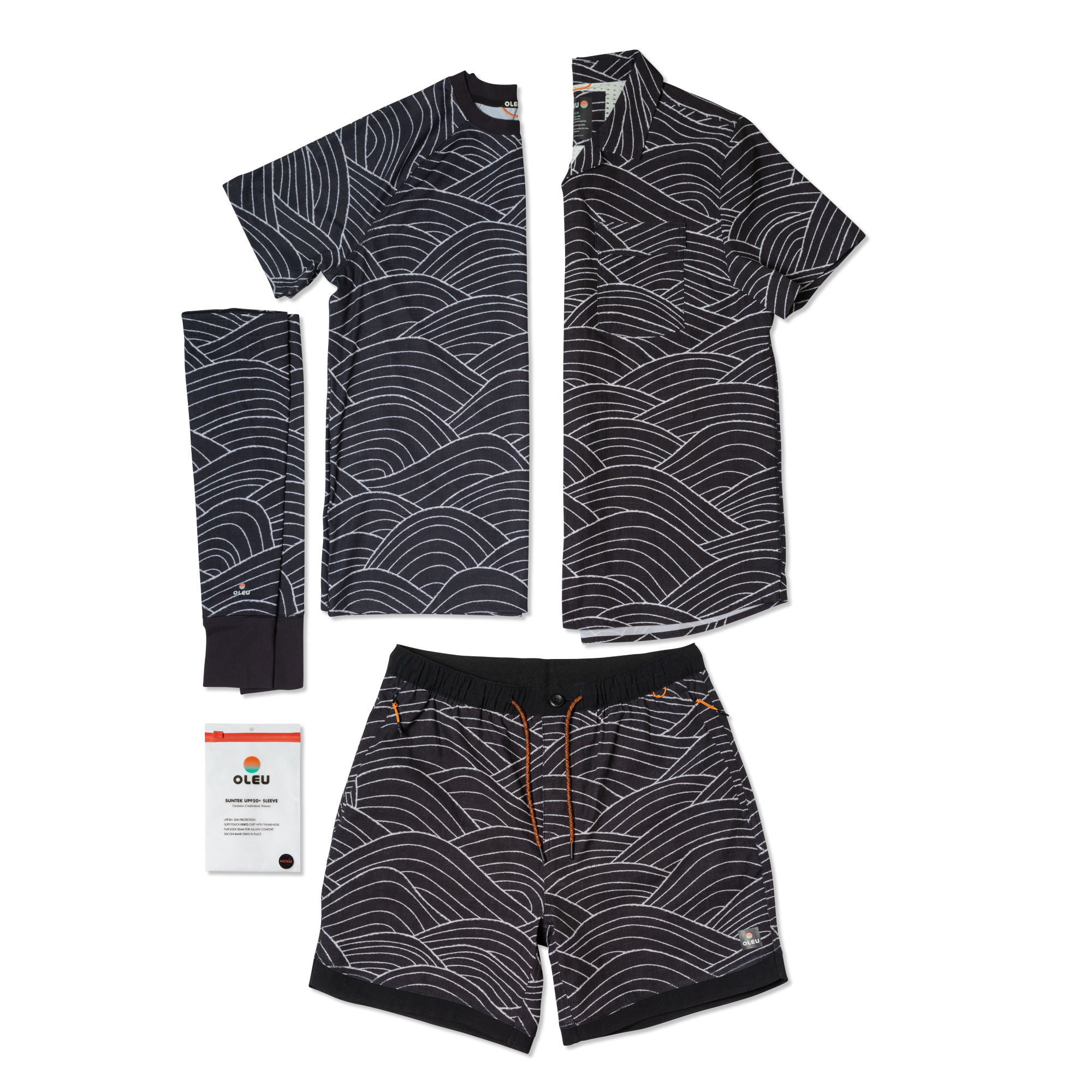 OLEU UV QUICK-DRY BOARDSHIRT - STORM CARBON