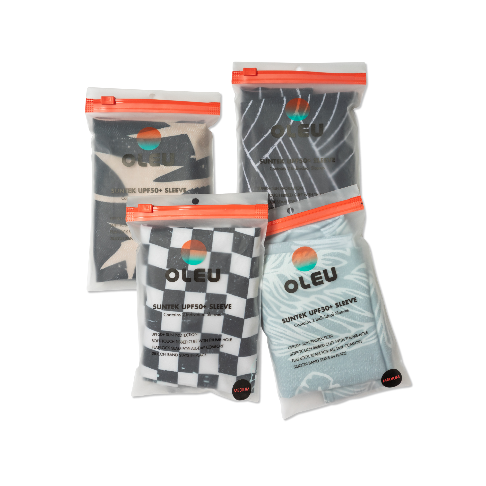 OLEU SUNSPORT™ UV ARM SLEEVES - PUNK SPLASH SALT