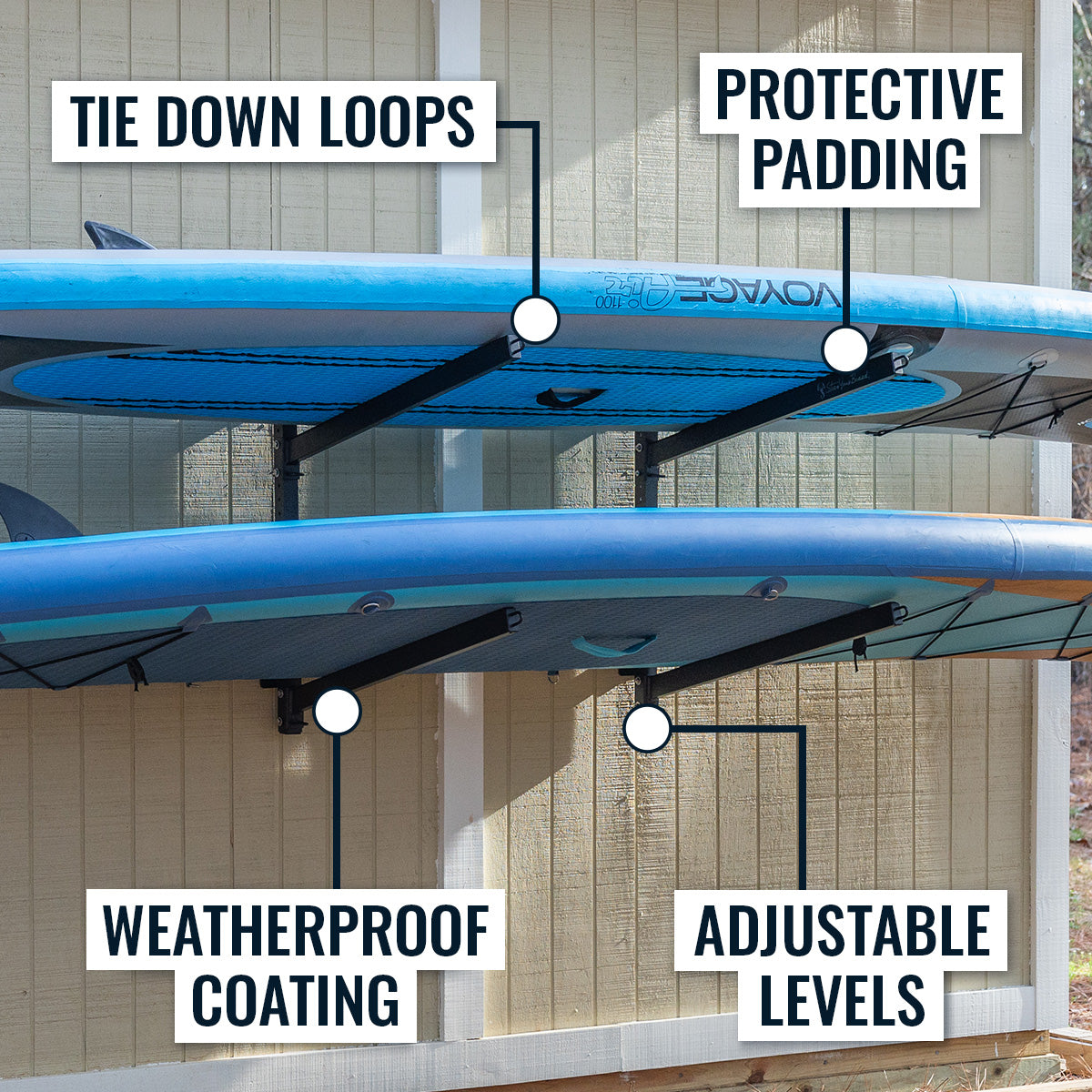 Sandbridge SUP & Surfboard Storage | Outdoor Adjustable Rack | 2 Level - Pau Hana Surf Supply