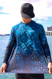 Seatec Whale Shark Sport Tec Hooded Long Sleeve – Men's - Pau Hana Surf Supply