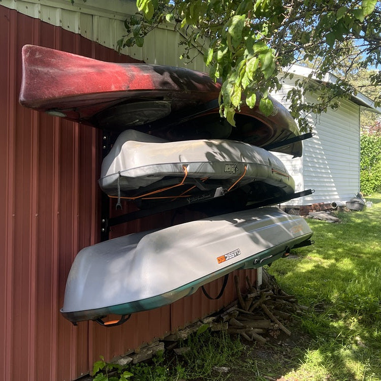 Outdoor Wall Rack | 46 Inch Adjustable Height | Kayak & SUP - Pau Hana Surf Supply