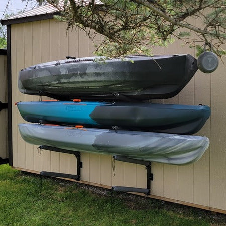 Outdoor Wall Rack | 46 Inch Adjustable Height | Kayak & SUP - Pau Hana Surf Supply